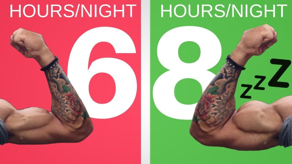 Athlete resting and sleeping for muscle recovery and fitness performance