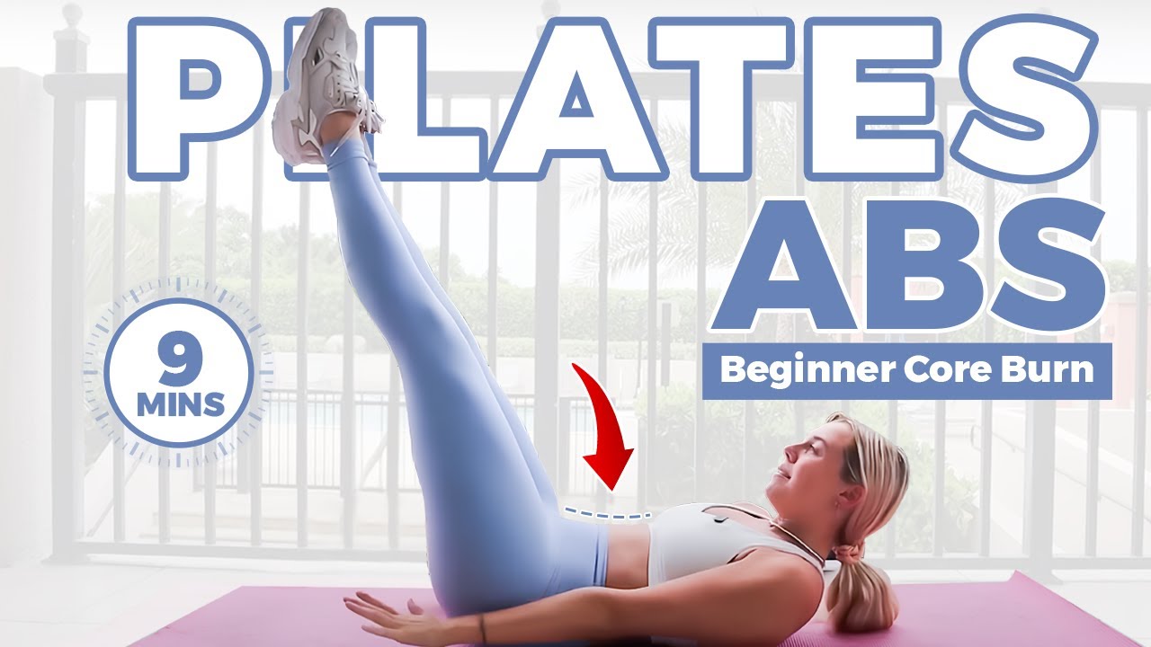 woman doing pilates core workout at home