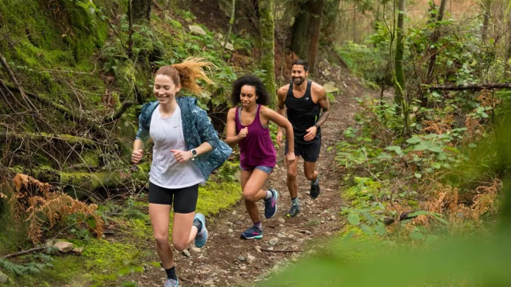 trail running for beginners on forest path