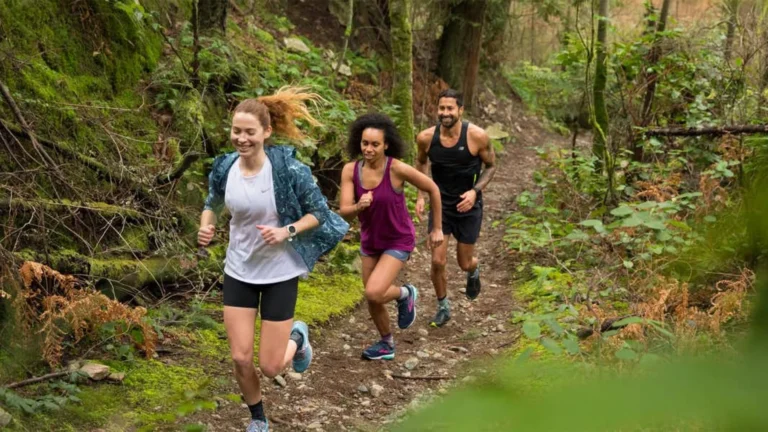 trail running for beginners on forest path